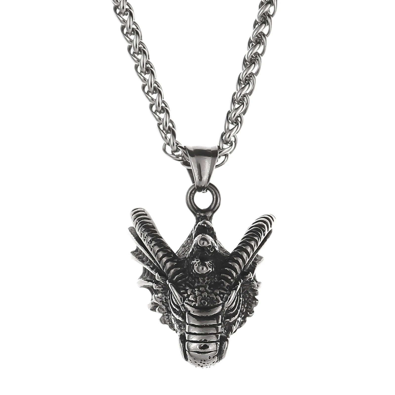 Viking Souvenir Stainless Steel Necklace Men's Viking Necklace Norse Dragon Pendant Necklace Viking Jewelry