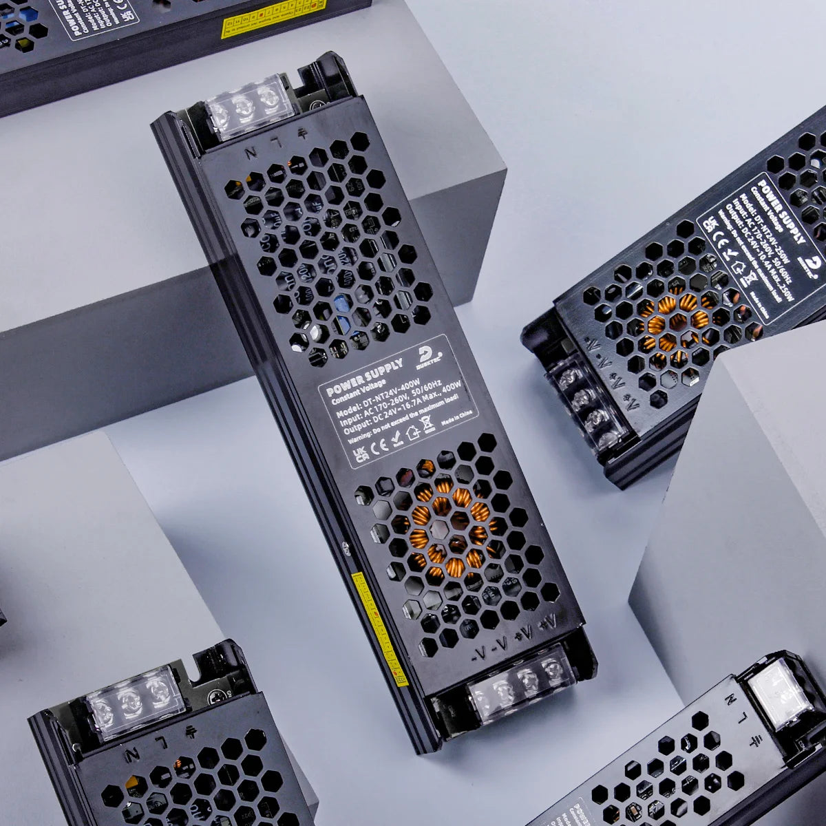 Ultra-Thin & Slim 12V/24V LED Power Supply IP20 LED Driver with Switching 100W-500W Range