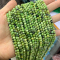 Natural Stone 2mm 3mm 4mm Faceted Cutting Loose Round Jasper Chrysoprase Beads for Jewelry Making