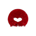 CANYUAN New Design Simple Geometric Pattern Acetate Hair Clips Fashion Small Size 5cm Hollow Out love Hair Claws for Girls
