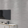 ZJ Eco-Friendly Modern White PVC 3D Wall Panel Tiles 50*50cm Moisture-Proof Soundproof Indoor/Outdoor Wall Decoration for Hotels