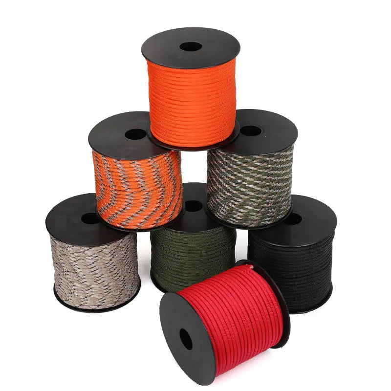 Outdoor 4mm  Parachute Cord 550 50M 7-Core Survival Rope for Camping Beach Umbrella Tent Weather-Resistant Durable