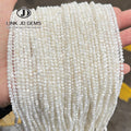 JD Wholesale 2/3/4mm Small SIze Natural Shell Beaded White Round Shape Shell Loose Beads for Jewelry Making