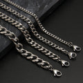 4/5/7/8MM Six-Face Grinding Stainless Steel Silver Chains Women Necklaces Not Fade Men Jewelry Choker Wholesale Bulk Accessories