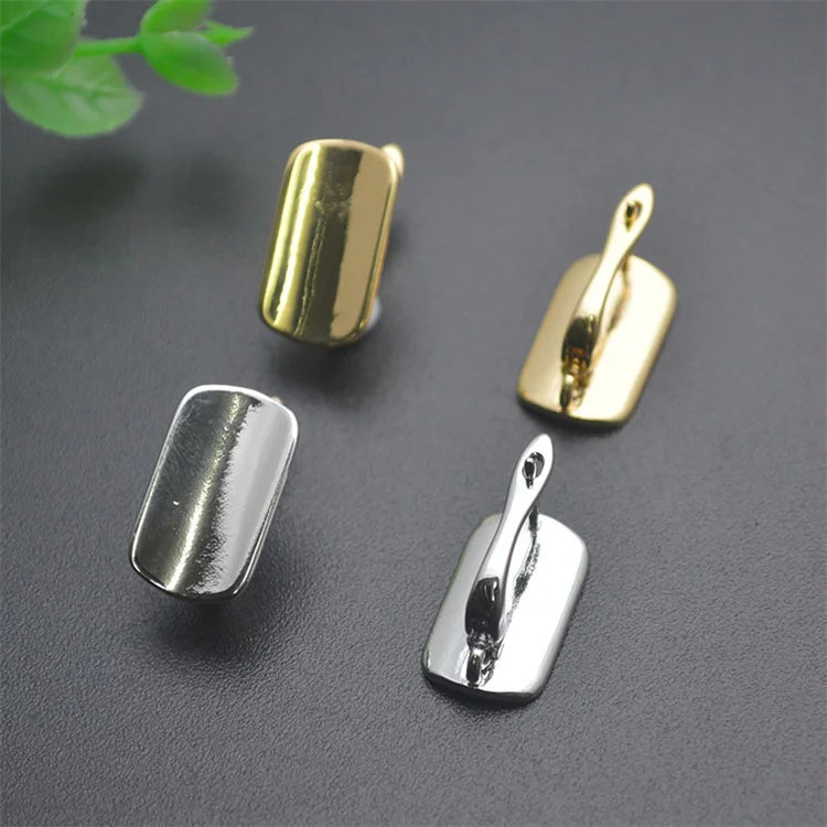 Wholesale Anti Rust Gold Silver Plated Lever Back Clasp Rectangle Earring Hooks for Women Jewelry Making