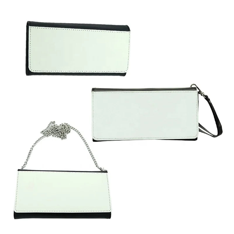 Mother's Day /Valentine's Day Customized Logo PU Leather Women Wallets Sublimation Woman Chain Wallet
