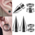 Unisex 2-in-1 Set Surgical Steel Ear Tunnel Stretcher Expander Screw Fit Interchangeable Taper Plug Piercing Stainless Steel