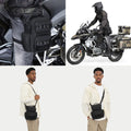 Ozuko 9817 3 in 1 Motorcycle Waist Pack Thigh Bag Motorcycle Tank Bag Muti-functions Leg Pouch for Men Cycling Hiking Running
