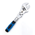Chrome Single Open End Adjustable Heavy Duty Extendable Spanners with 90 Degree Folded Head
