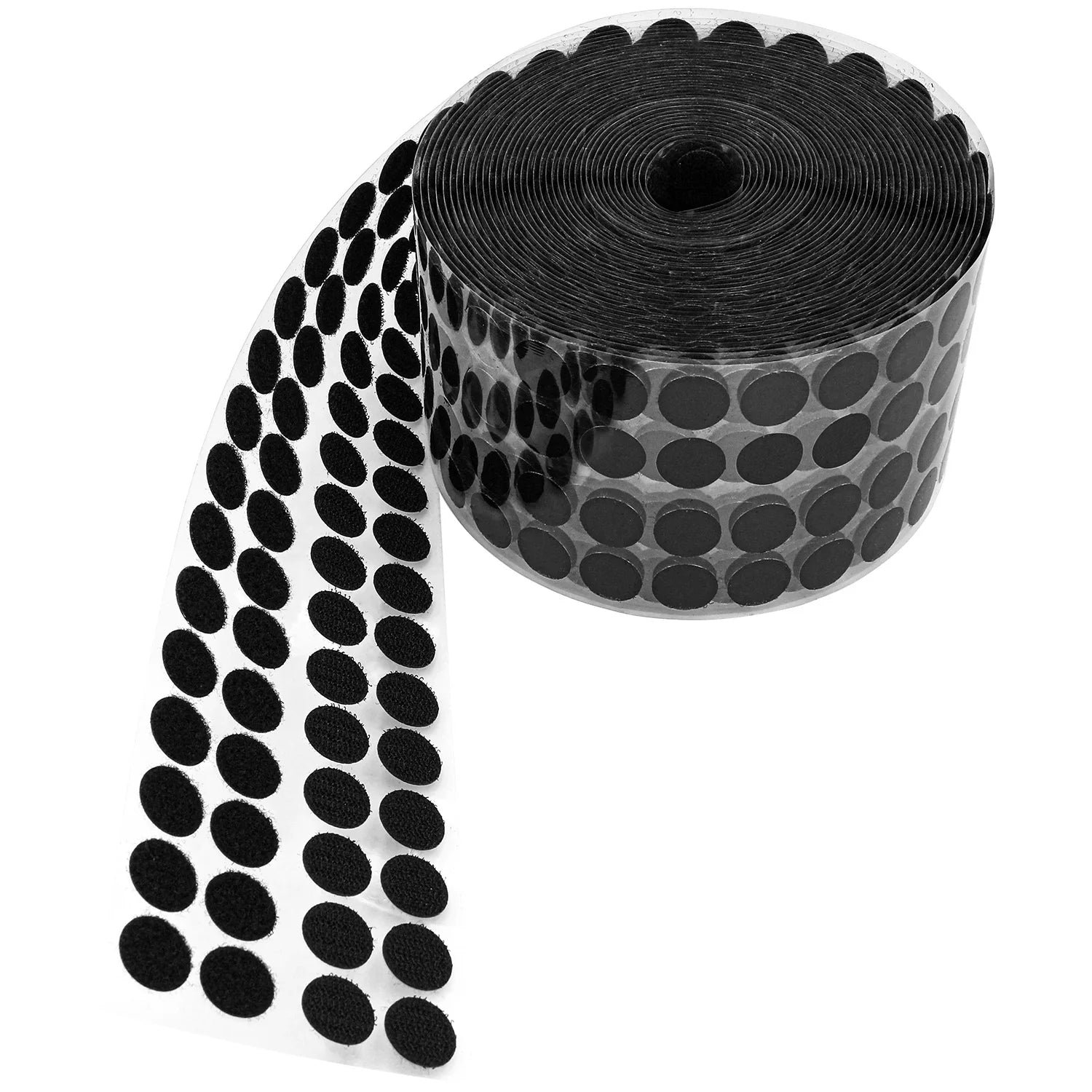 Pre-Paired Hook & Loop Coins on One Strip Adhesive Velcro Dots  for Home Office & School Strong Sticky Back Fasteners Dots