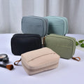 Wholesale Custom Logo Professional Luxury Large Capacity Recycled Cotton Canvas Travel Make up Toiletry Cosmetic Makeup Bag
