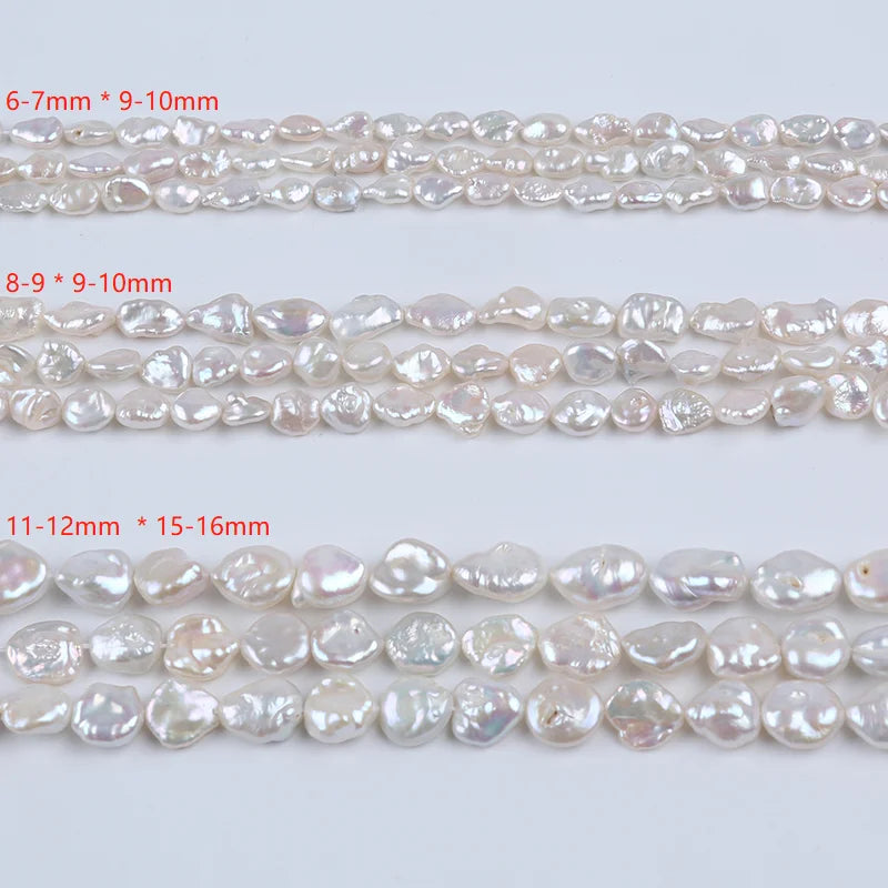 Zhuji Natural Freshwater White Baroque Pearl Stand 6-7mm*9-10mm 8-9mm*9-10mm 11-12mm*15-16mm Third Party Certified for Jewelry