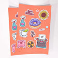 Waterproof Eco-Friendly Cartoon Self Adhesive Custom Brand Logo PVC Vinyl Kiss Cut Sticker Sheet for Kids
