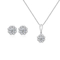 Mothers Day Jewelry Set 925 Silver Jewelry 925 Sterling Set Bling Sunflower Cubic Zirconia Jewelry Sets