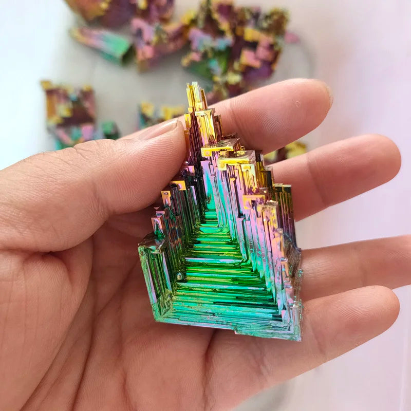 Wholesale Natural Fancy Bismuth Mineral Ore Tower Crystals Bismuth Crystal Tower for Home Decoration