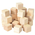 Multi-size Solid Natural Wood Cubes Cube Set Wooden Handcrafted Stackable Building Blocks for Wood Crafts