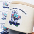 Bulk Custom Logo Peelable Hot Stamping Rose Gold Foil Printing Adhesive Paper Stickers Labels