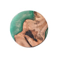 Modern Wooden Resin Epoxy Coasters 100mm Diameter 10mm Thick Round Reusable