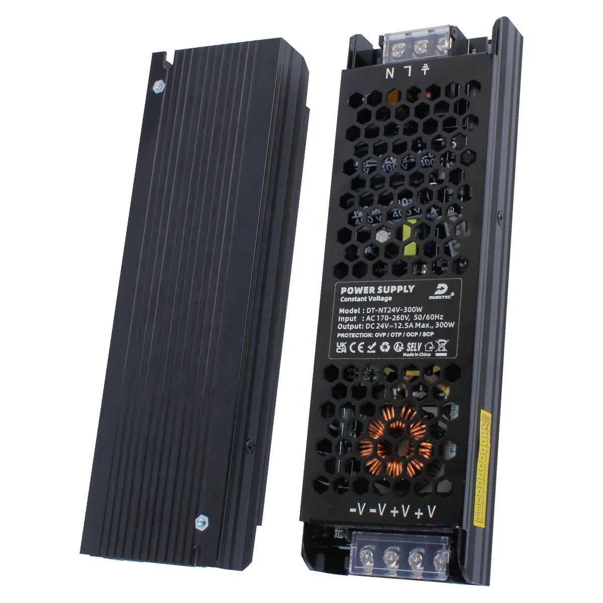 DUSKTEC Constant Voltage 300W 12.5A AC 100-260V DC 24V Wholesale Mini Ultra Thin Motorcycle Led Power Supply Transformer Driver
