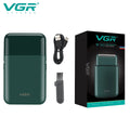 Single Blade Cordless Rechargeable Mini Electric Shaver Portable V-390 Shaver Designed for Men's Beards