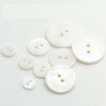 White 2 Hole Round River Sea Shell Pearl Button Real Mop Shell Button