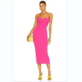 C2995 Amigo Garment  2024 Fuchsia Color Midi Length Dress Strapless Pencil Pencil Formal Dress
