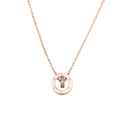 Fashionable 925 Sterling Silver Mobius Double Ring Pendant Women's Necklace Jewelry