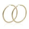 New Fashion Trendy Simple Gold Plated Twisted 90mm Large Circle Exaggerated Copper Big Hoop Earrings for Women