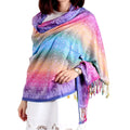 Factory Wholesale Autumn Pashmina Colorful Scarf Shawl Headcloth Elephant Gradient for Women