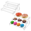 3-Tier Eco-friendly Clear Polished Acrylic Modern Display Stand Tiered Cake Dessert for Bakery Caf Retail Counters