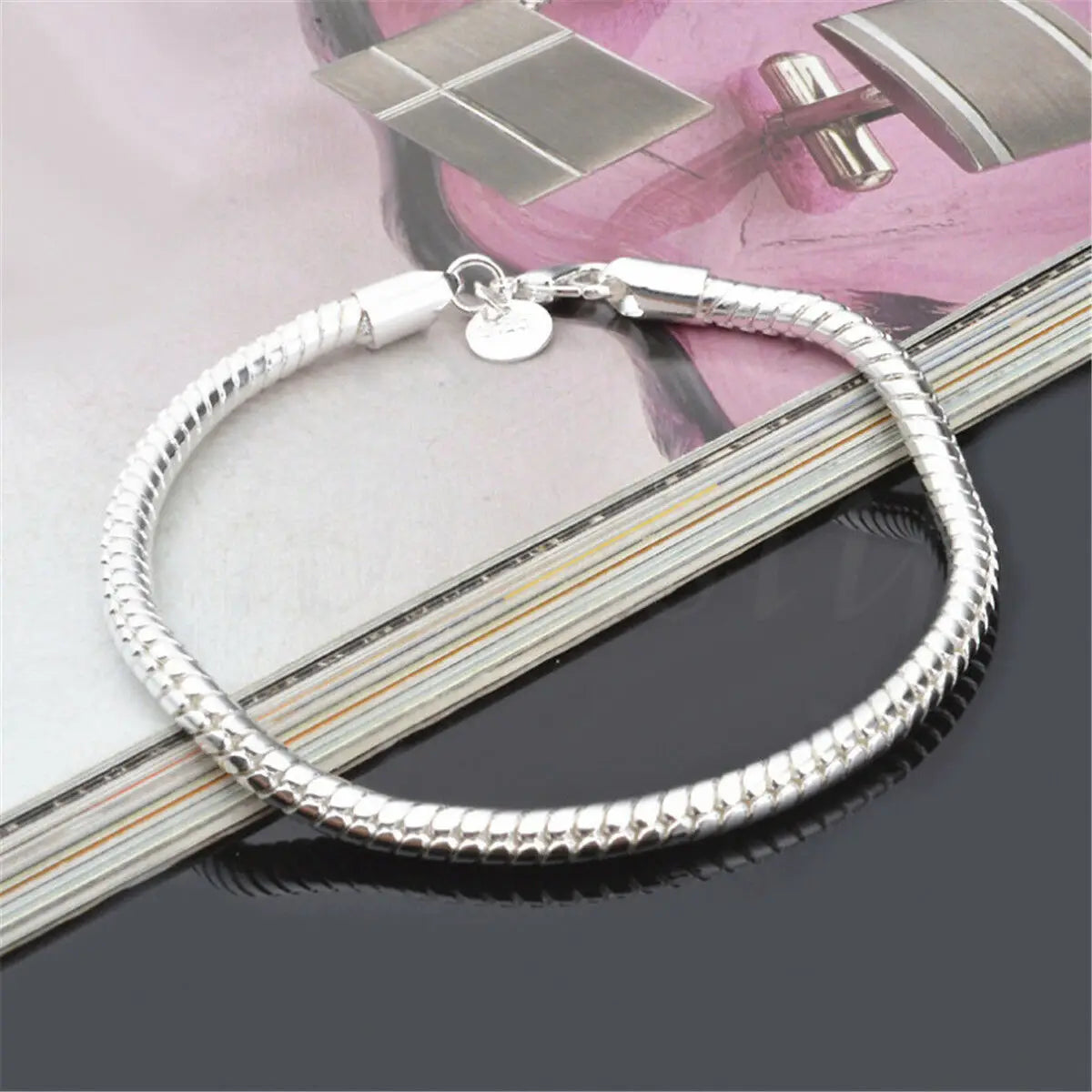 Stainless Steel Vintage Beaded Bracelet with Crystal & Rhinestone for Anniversary-Unisex Fashion Jewelry