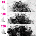 Abonnie 10D Pointy Base 500 1000 Loose Lash Fans Long Short Stem Pro Made Eyelash Trays Mink Narrow Promade Lash Extension Fans