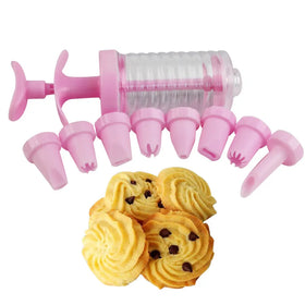 DIY Plastic Cookie Decorations Gun 8pcs Biscuit Maker Tools Cookie Press Gun