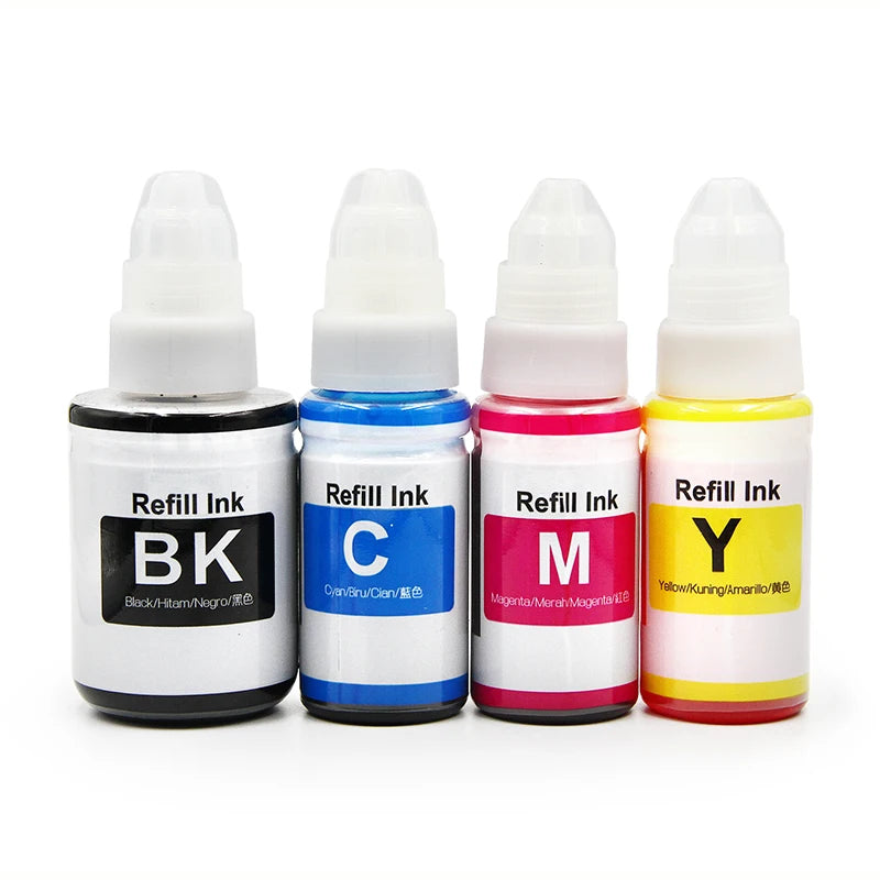 Ocbestjet 4 Colors Universal Dye Printer Ink for Canon G3010 G3000 G4000 G4010 Printer