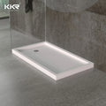 Modern White Acrylic Solid Surface European Style Shower Base Tray 5 Year Warranty Customizable Size Shape for Bathroom Hotel