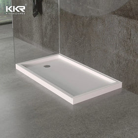 Modern White Acrylic Solid Surface European Style Shower Base Tray 5 Year Warranty Customizable Size Shape for Bathroom Hotel