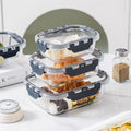 Glass Meal Prep Containers with Lids Glass Food Storage Containers Airtight Lunch Containers Lunch Box Snap Locking Lids