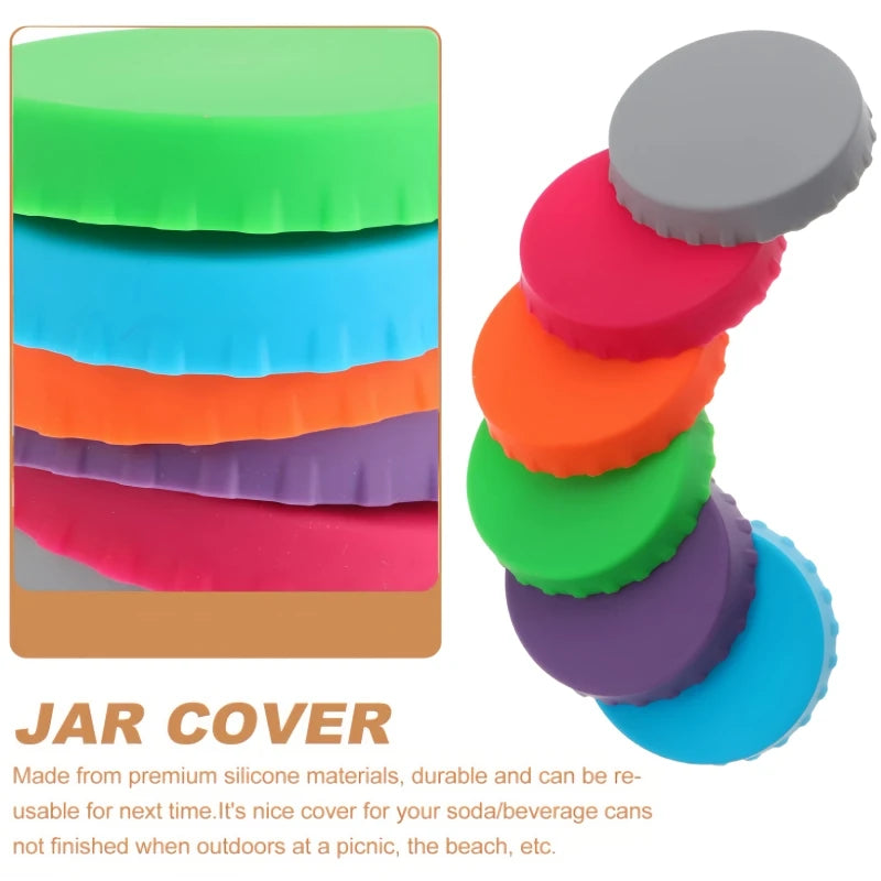 Wholesale Custom LOGO BPA Free Reusable Beer Can Cover Cap Can Topper Silicone Soda Saver Can Lids