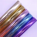 Solid Smooth Surface Mirror Faux Leather PU 1mm Thick for Bags Wallets Purse Handbags Earrings Notebook Hair Bows Furniture
