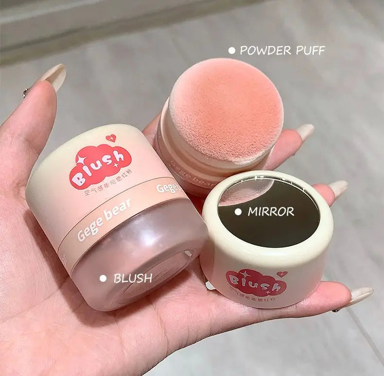 Custom Private Label Powder Blush Gege Bear High Pigment Blush Palette Brightening Face Makeup Highlighter Blush Loose Powder