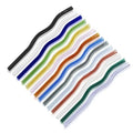 Wholesale High Borosilicate Creative Wavy Multi-Color Drinking Straw Set Sustainable Glass Straws Disposable Straws