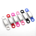 Pets Engraved Personalised Dog and Cat Blank Stainless Steel ID Tag Slide on Collar Silicone Dog IDTag