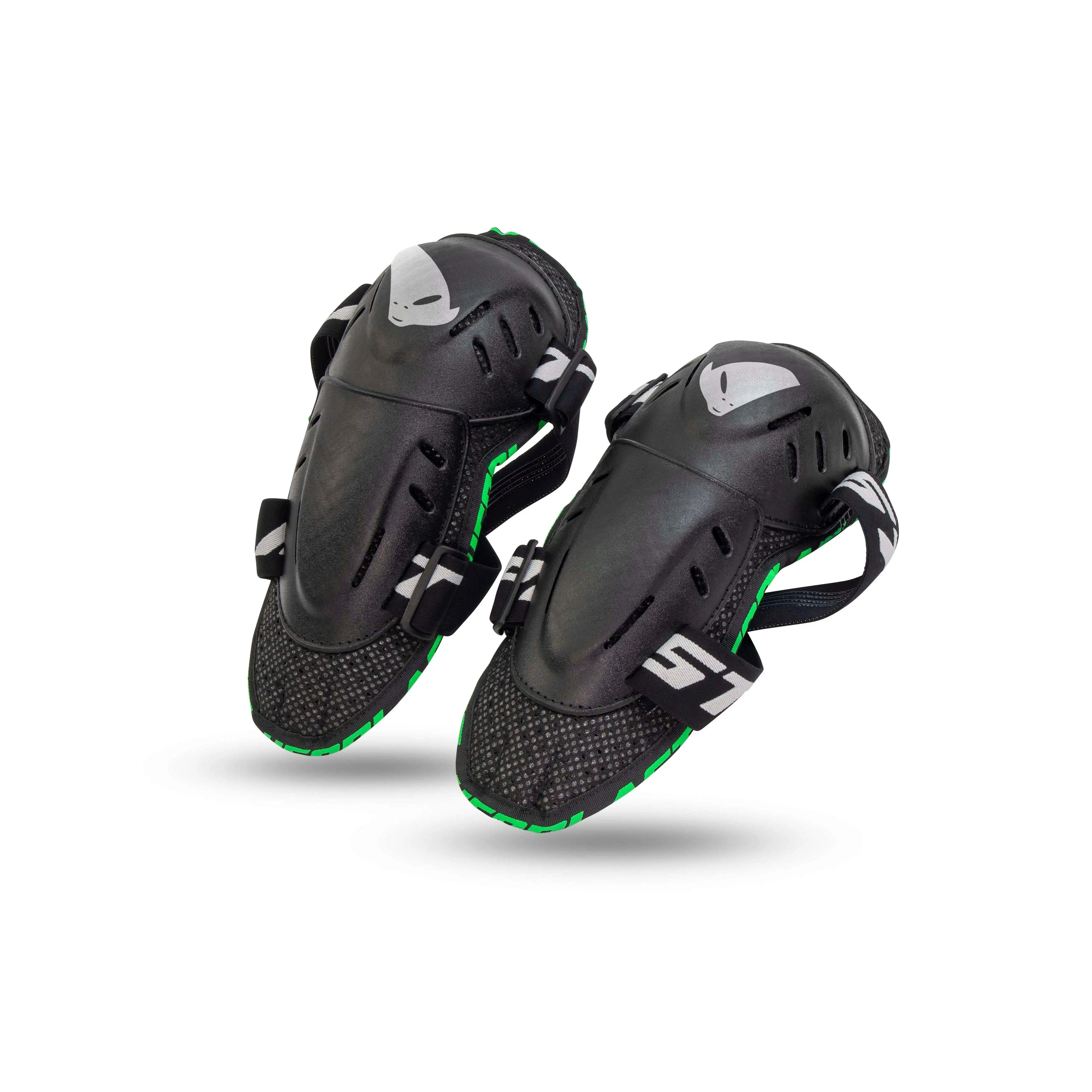 ALCOR One Size PU Leather and EVA Protective Gear Soft UFO PLAST Elbow Guard Custom Logo Knee Pads Black Color