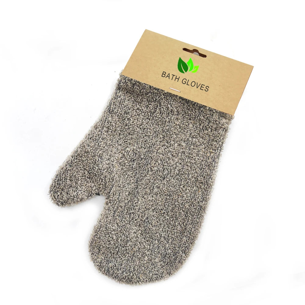 Wholesale Natural Exfoliating Sponge Scrubbing Gloves Flower Shape Eco-Friendly Body Sponge Spa Gloves