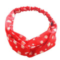 Flower Cross Headband Custom Print Little Daisy Satin Twisted Headwrap