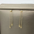 Au750 Pure Gold Solid 18K Gold Real Gold Beads Earring Wire Fine Jewelry