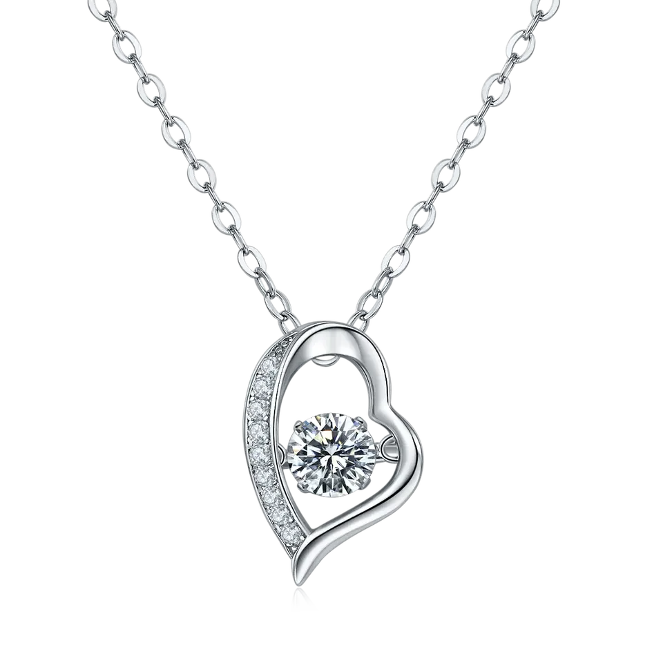 European and American Ls S925 Sterling Silver Moissanite Pendant Moissanite Diamond Jewelryuxury 0.5ct Main Diamond