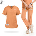 Breathable Wholesale Surgical Uniform Sets 2 Piece Custom Logo Hospital Uniform Medical Nurse Scrubs Doctor Women Scrub Set
