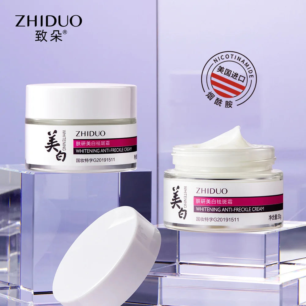OEM Private Label ZHIDUO Wholesale Whitening and Freckle Cream Moisturizing Fade Spot Lifting and Smoothing Cream