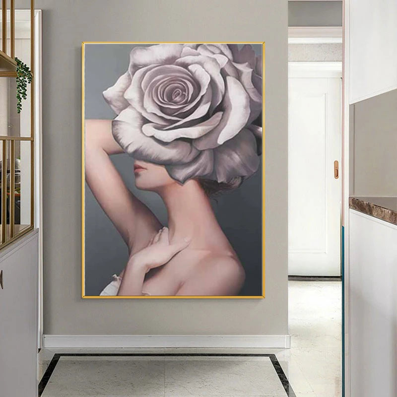 Wholesale Customize 30*40cm  Full Drill Diamond Painting Diamond Art Accessories for Living Room Decoration Flower Woman